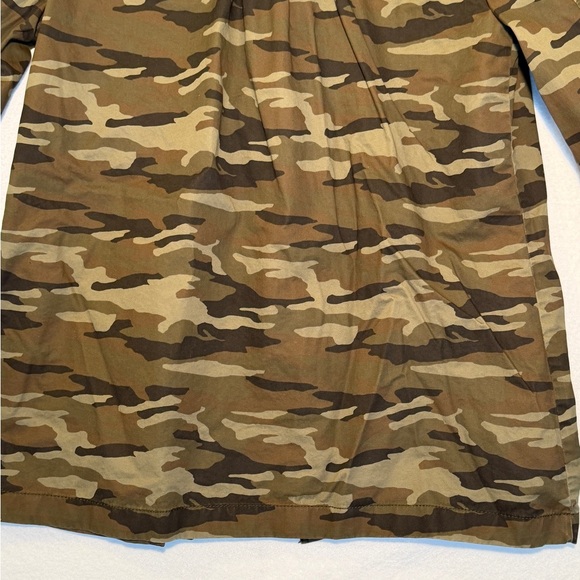 Caslon Women's Embroidered Olive Green‎ Camo button up collared jacket size SM - Picture 9 of 13